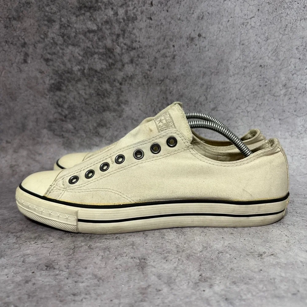 Converse John Varvatos Men 10.5 Natural Laceless Low Top 114283 All Star Sneaker